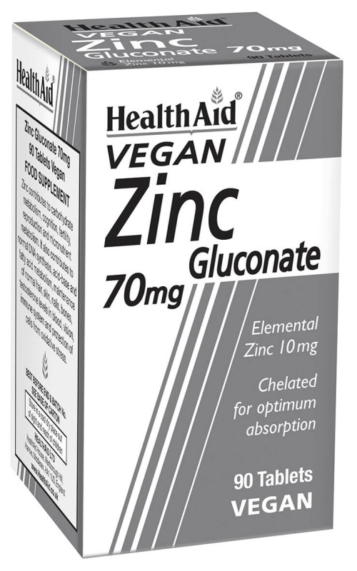 HealthAid® Vegan Zinc Gluconate 70mg