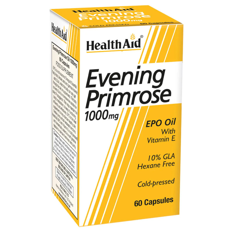 HealthAid® Evening Primrose Oil 1000 mg with Vitamin E / Naktssveces eļļa 1000 mg ar E vitamīnu